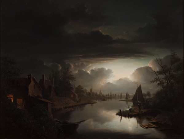 Flemish landscape by Petrus van Schendel